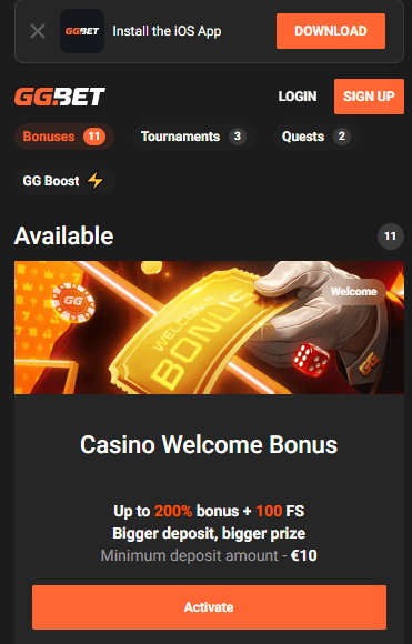 Bonus za Kazino GGbet Slovenija